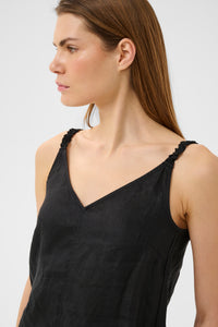 InWear ElinorIW Black V-Neck Linen Blouse, 30112539