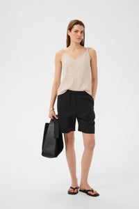 InWear ElinorIW Black Linen Shorts, 30112545