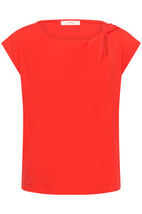 InWear Pennie Poppy Red Twist Neck Top, 30112574