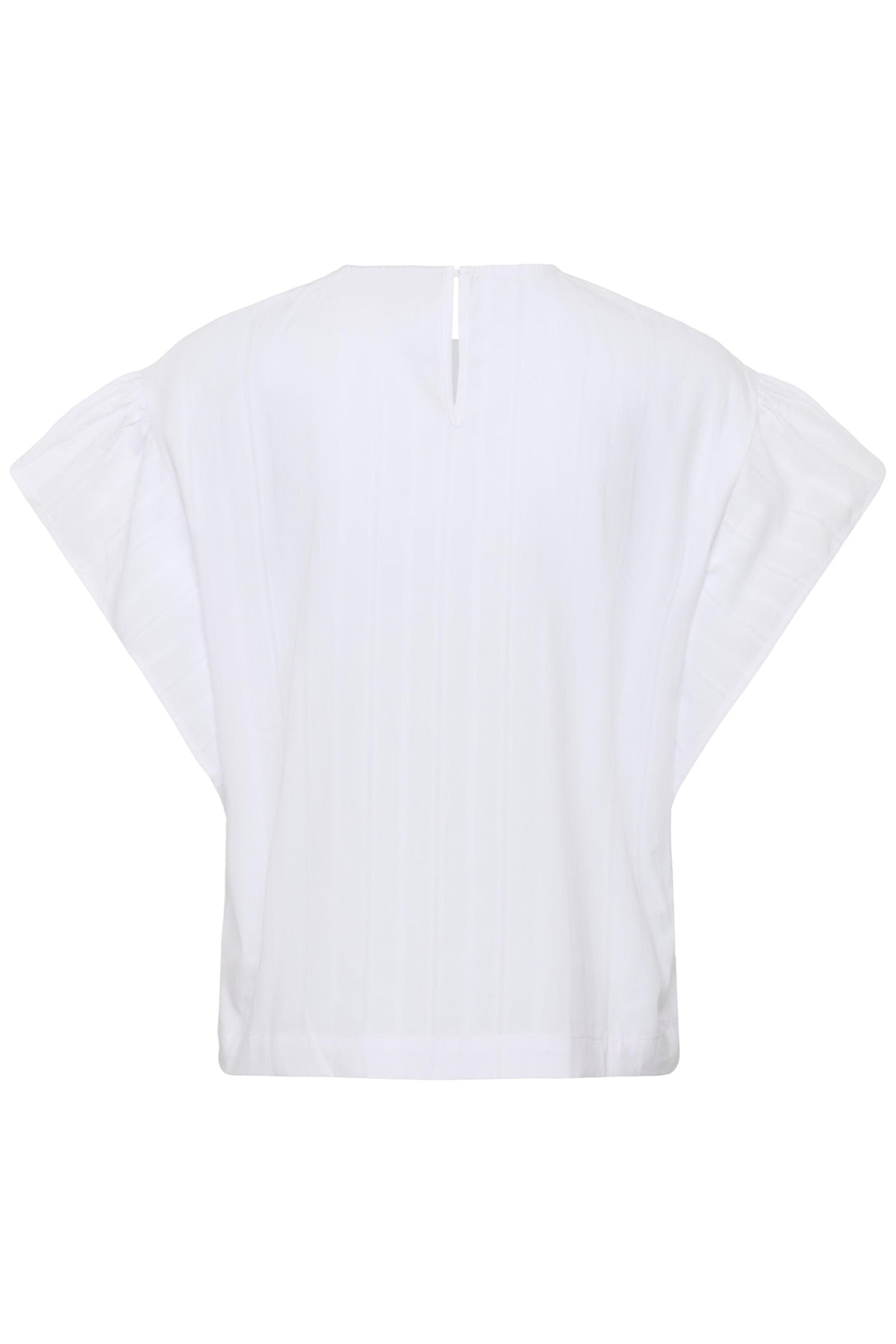 InWear Roseville Pure White Flutter Sleeve Classic Blouse