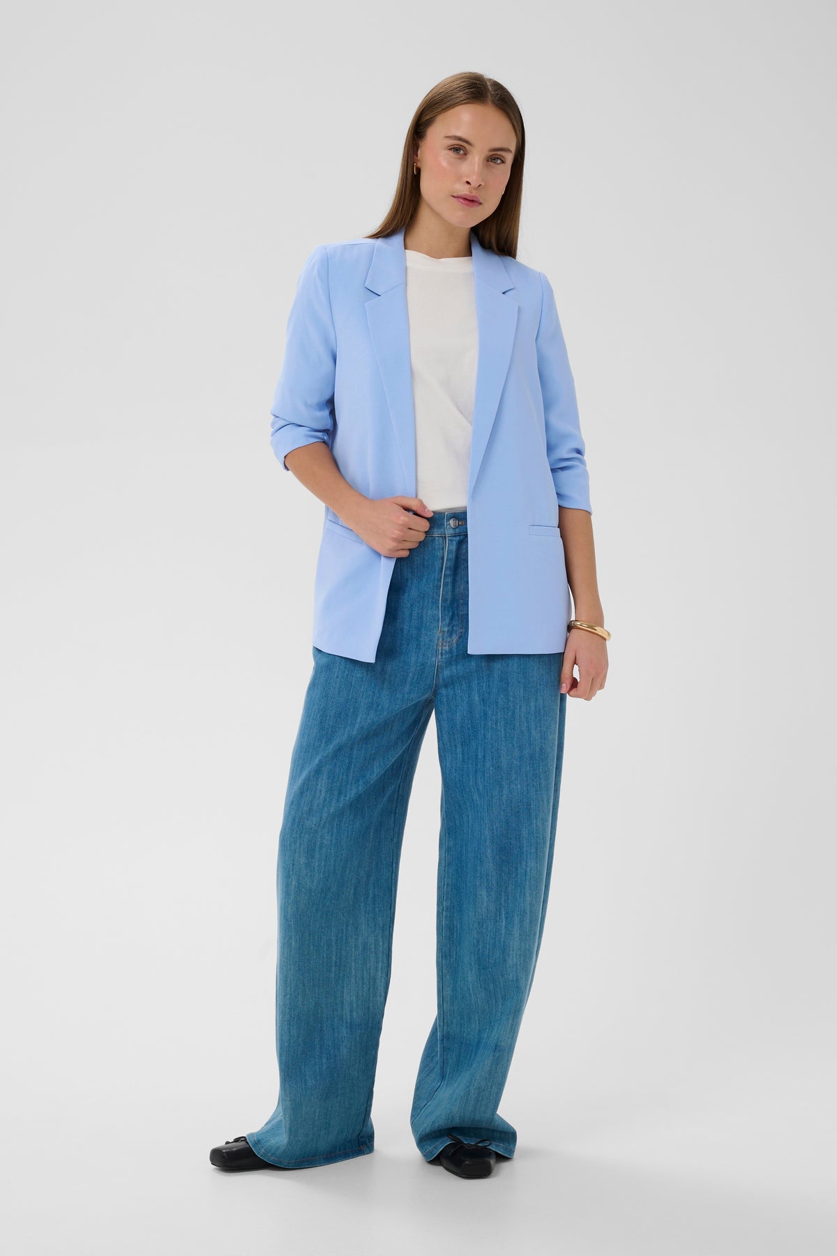 Soaked in Luxury Shirley Hydrangea Blue Blazer, 30403608