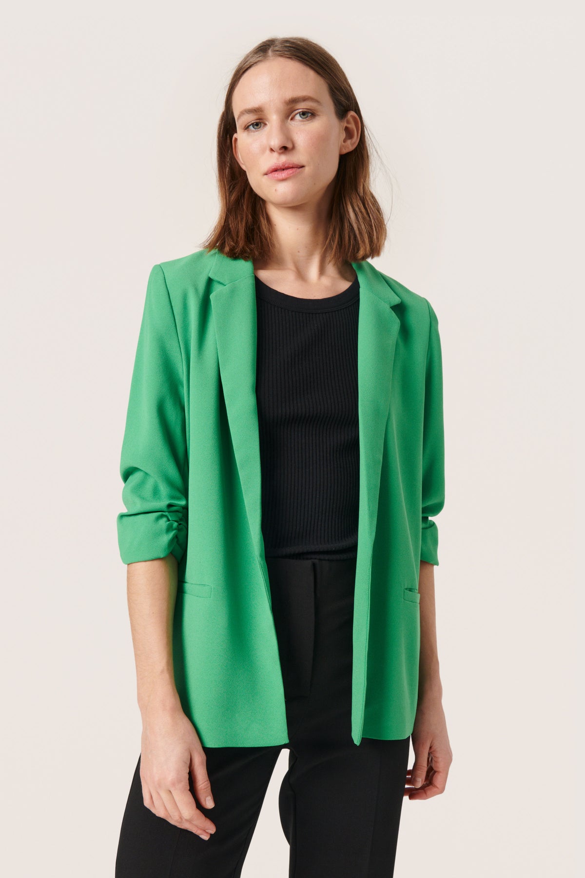 Soaked in Luxury Shirley Medium Green Blazer, 30403608