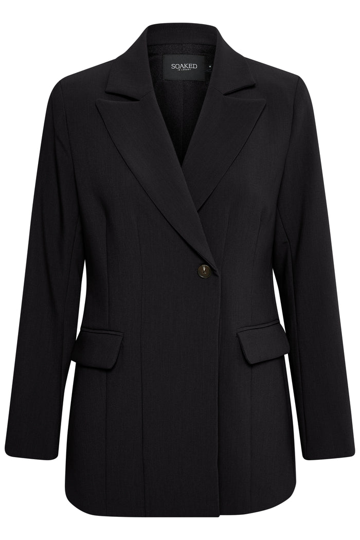 Soaked in Luxury Corinne Ultimate Black Longline Blazer