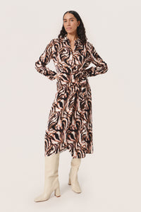 Soaked in Luxury Leighton Hot Fudge Swirl Midi Dress, 30406967