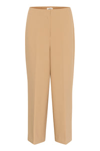 Soaked in Luxury Corinne Travertine Beige Wide Cropped Culotte Trouser