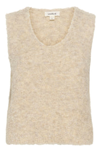 Soaked in Luxury Venessa Oatmeal Melange Knitted Vest, 30407691