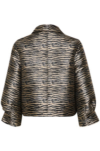 Soaked in Luxury Elowen Zebra Jacquard Shirt Jacket, 30407702