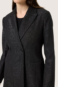 Soaked in Luxury Cahlina Corinne Ultimate Gunmetal Black Longline Blazer