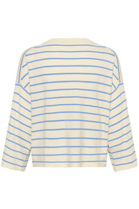Soaked SlSpina Cream/Hydrangea Blue Striped Cropped Knit, 30408863
