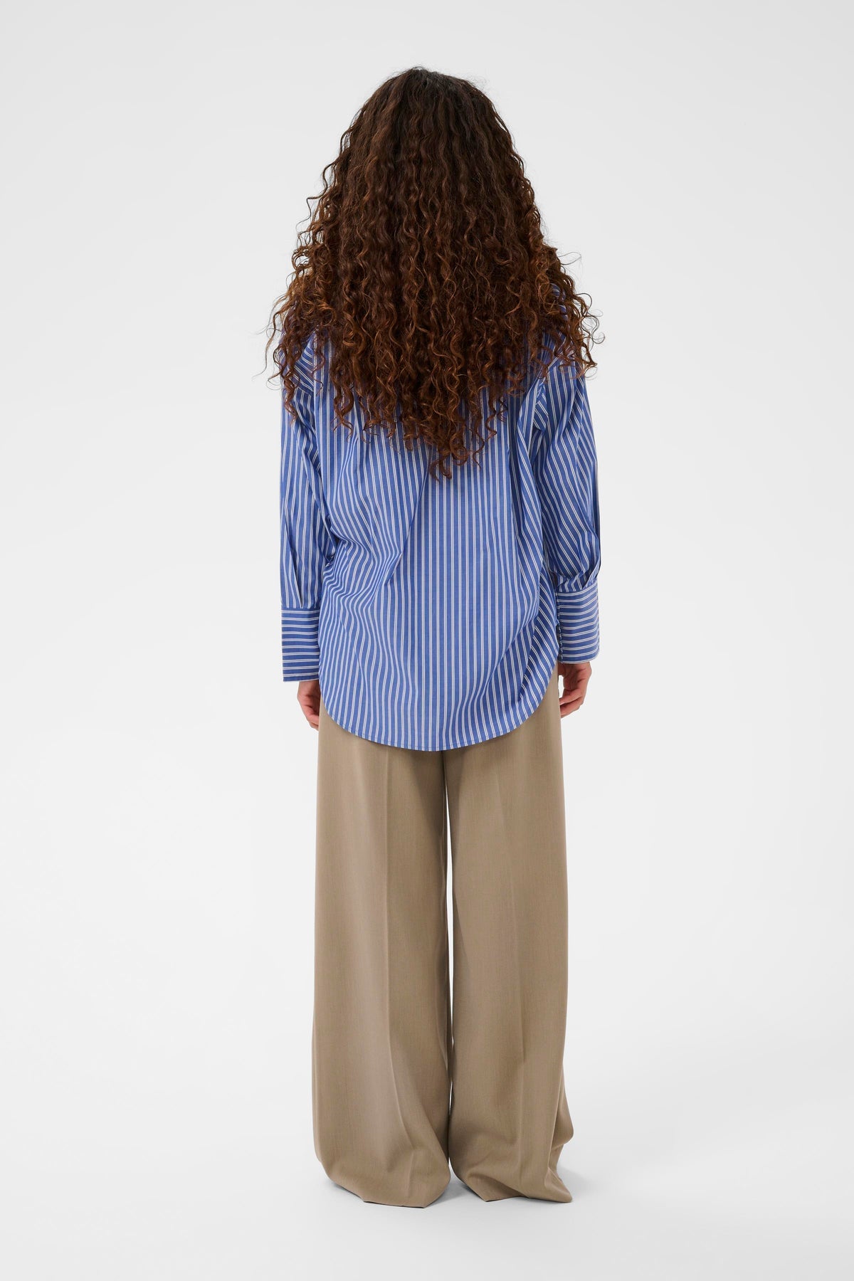 Soaked in Luxury SLCalken Blue Stripe Oversized Shirt, 30408906