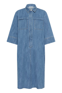 Soaked in Luxury SLNinnie Denim Dress with Zip Detailing, 30408961