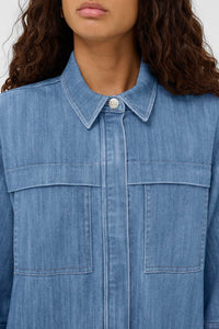 Soaked in Luxury SLNinnie Denim Dress with Zip Detailing, 30408961