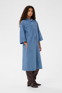 Soaked in Luxury SLNinnie Denim Dress with Zip Detailing, 30408961