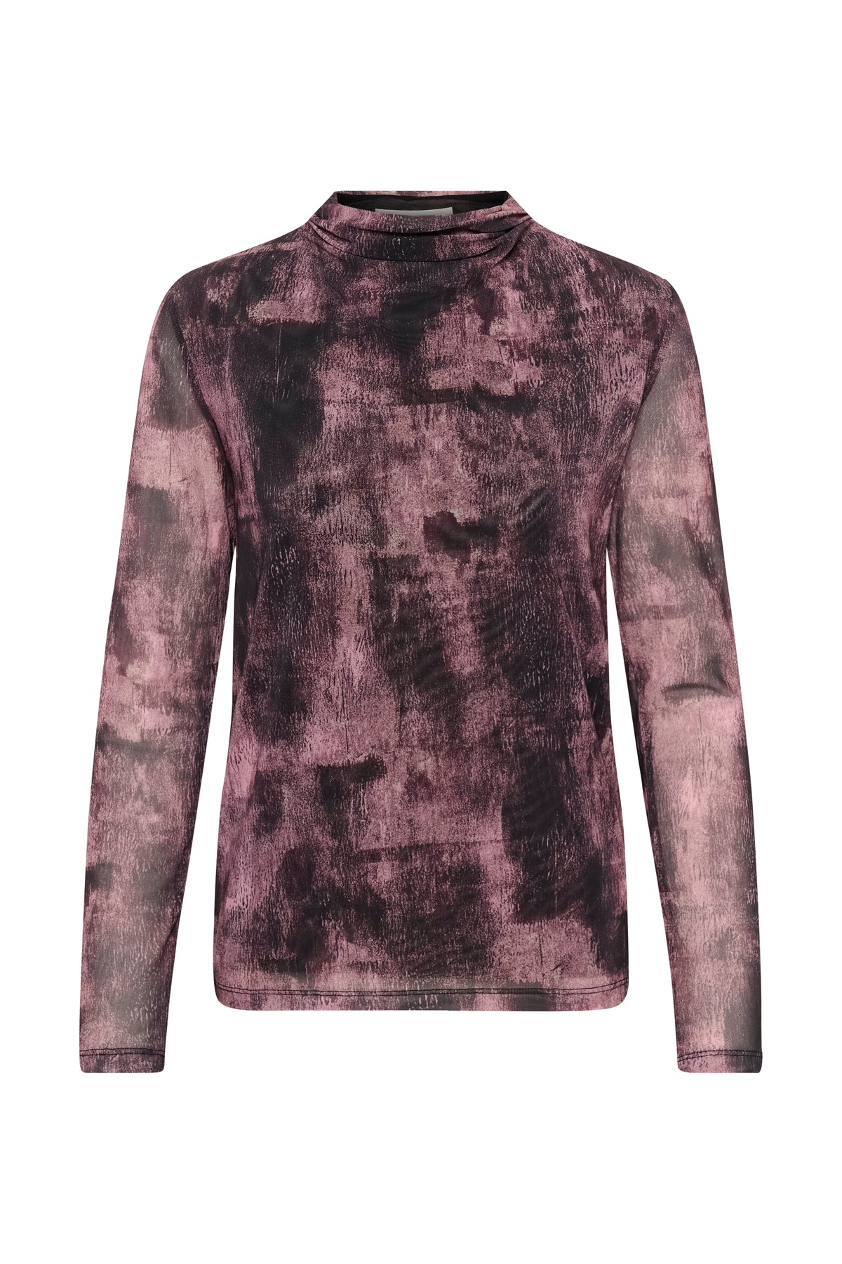 Soaked In Luxury SLAldora Nalu Huckleberry Shadow Cowlneck Mesh Top, 30409481