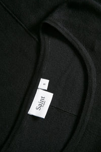 Saint Tropez Mila Black Round Neck Knit