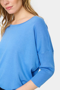 Saint Tropez Mila Provence Blue Round Neck Knit, 30500003