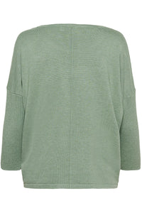 Saint Tropez Mila Green Bay Melange Round Neck Knit