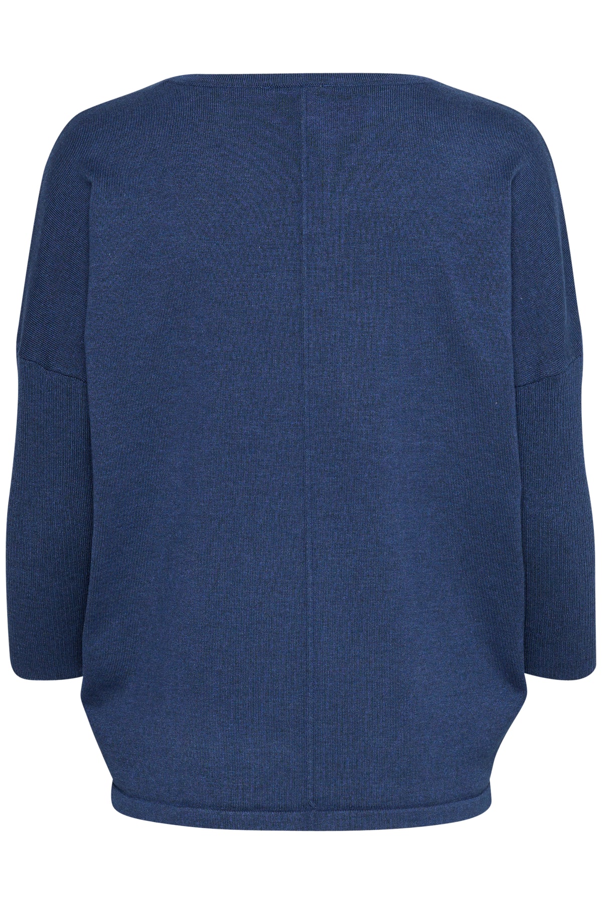 Saint Tropez Mila Titan Blue Melange Round Neck Knit