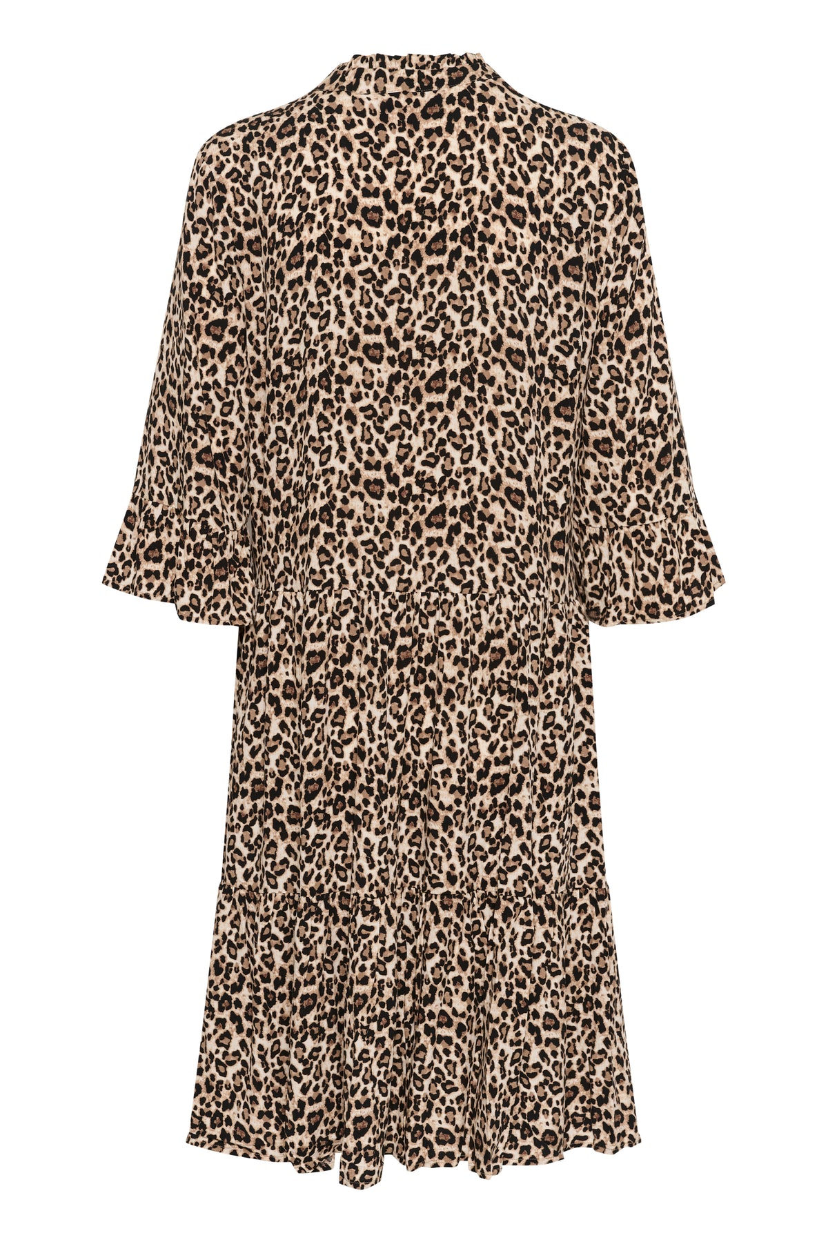 Saint Tropez Eda Black Leopard Print Layered Dress