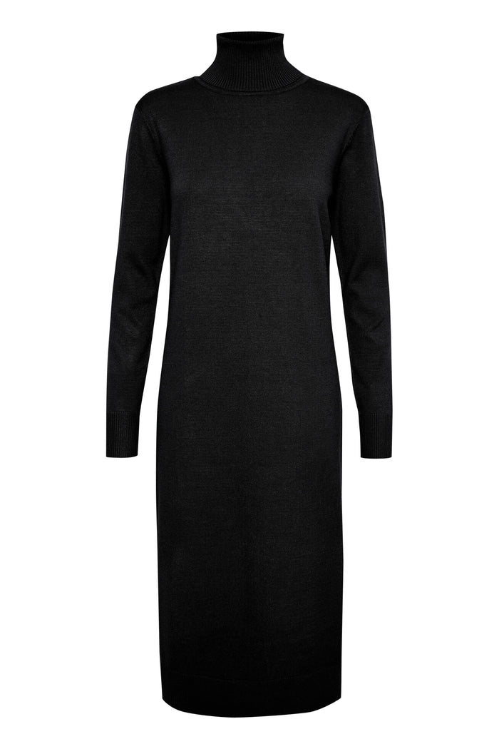 Saint Tropez Mila Black Roll Neck Knitted Midi Dress, 30511420