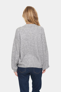 Saint Tropez Barbel Grey Quill Melange Sequin Pullover