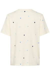 Saint Tropez Johanna Ice Blue Multi Heart Oversized T-Shirt, 30513937