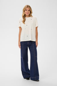 Saint Tropez Johanna Ice Blue Multi Heart Oversized T-Shirt, 30513937