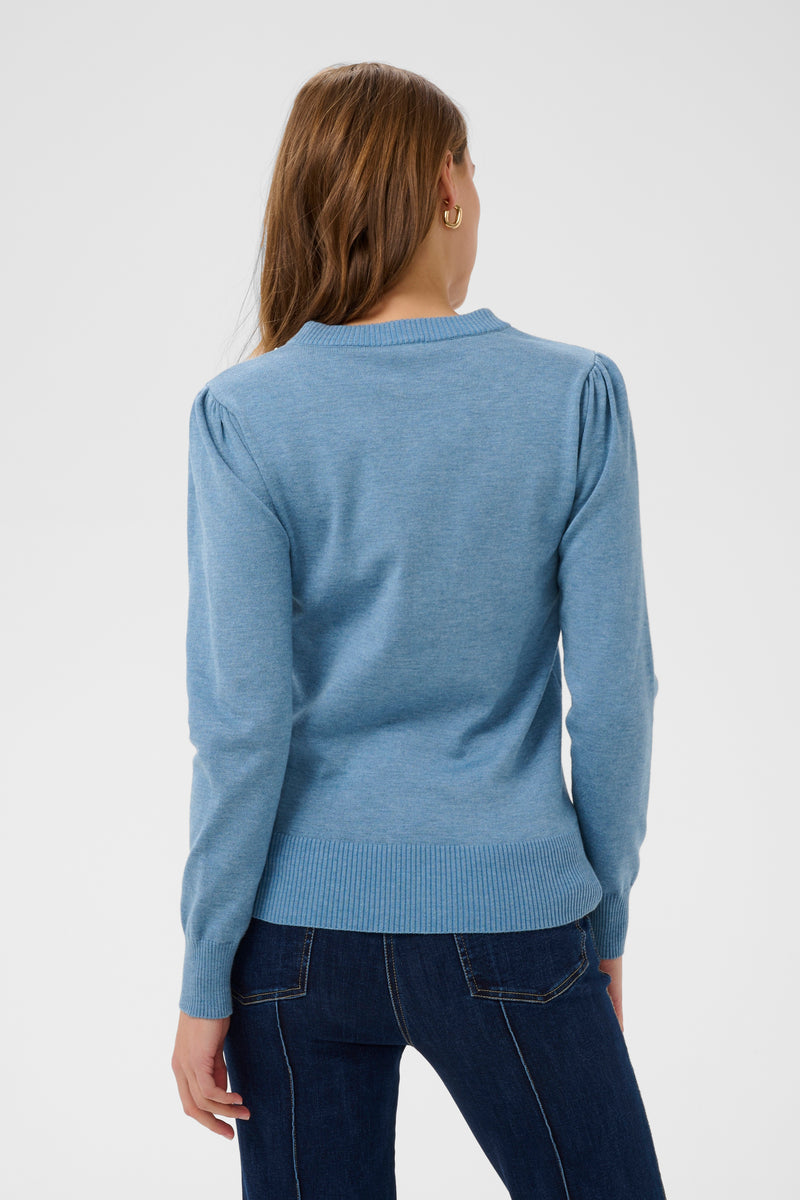 Saint Tropez Temma Blue Shadow Pearl Embellished Knit, 30514121