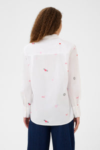 Saint Tropez Olberta Bright White Embroidered Shirt, 30514762