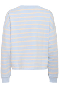Saint Tropez Osiria Kentucky Blue Striped Fleece Lined Sweatshirt, 30514808