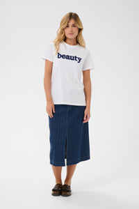 Saint Tropez Oleni Bright White Sequin Logo T-Shirt, 30514809