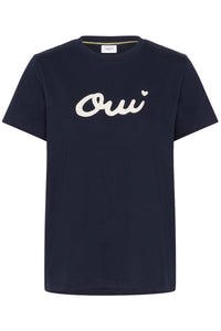 Saint Tropez OdineSz Night Sky 'OUI' White Logo T-Shirt