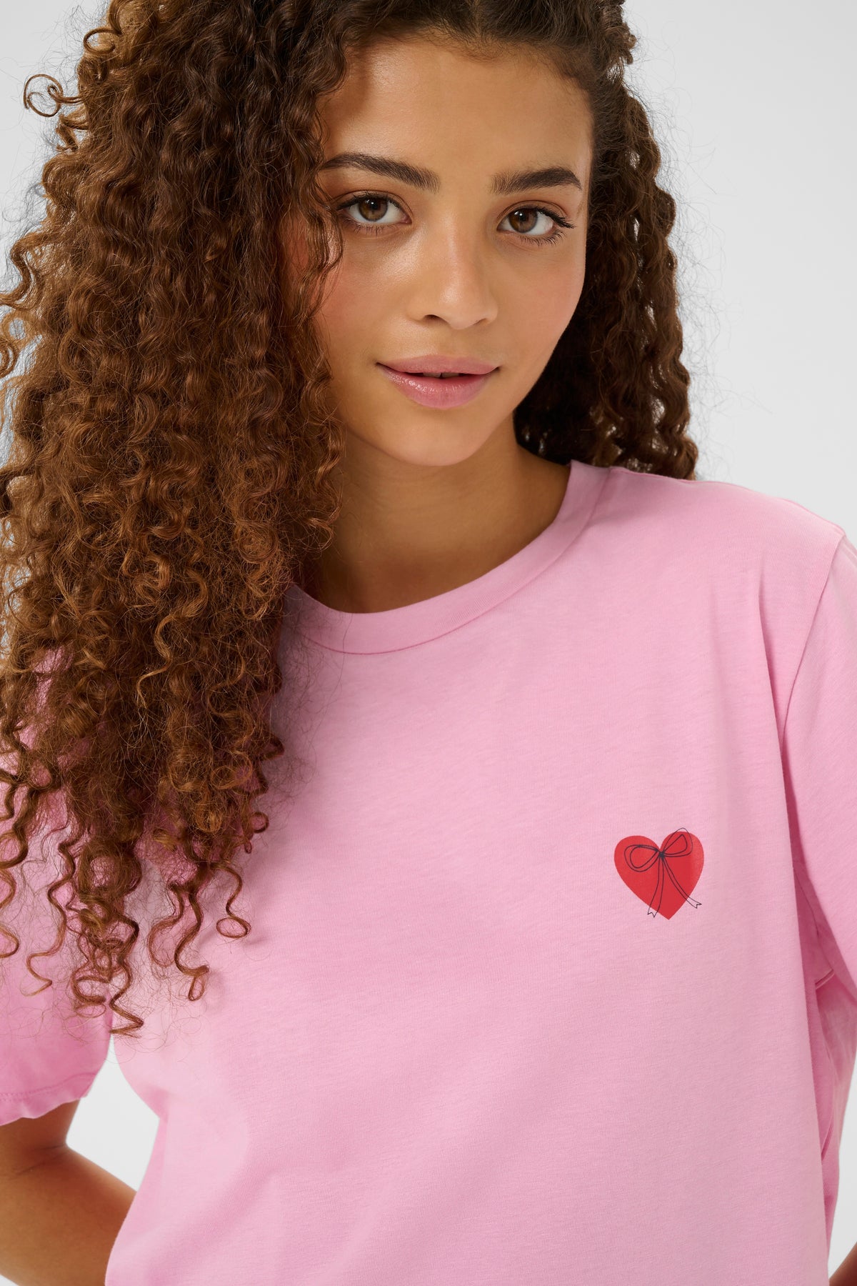 Saint Tropez Pextan Bonbon Pink Heart Logo T-Shirt, 30514917