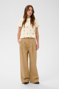 Saint Tropez Pixilina Cream Bonbon Pink Heart Print T-Shirt, 30514919