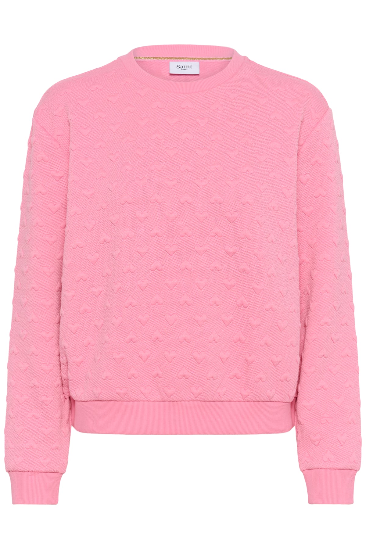 Saint Tropez PadmiaSZ Bonbon Pink Heart Embossed Sweatshirt, 30514921