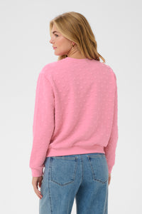 Saint Tropez PadmiaSZ Bonbon Pink Heart Embossed Sweatshirt, 30514921
