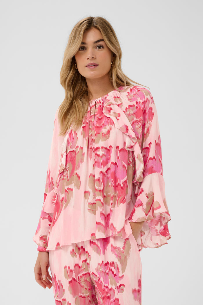 Saint Tropez PollyanaSZ Poppy Shaded Flower Print Oversized Blouse, 30515004