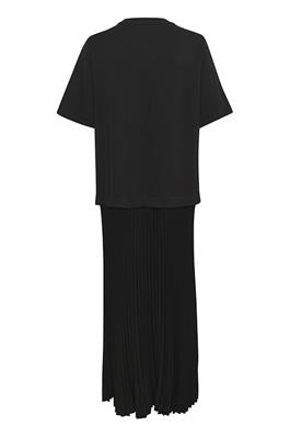 InWear Laicent Black Modal Sports Luxe Plisse Ankle Length Dress