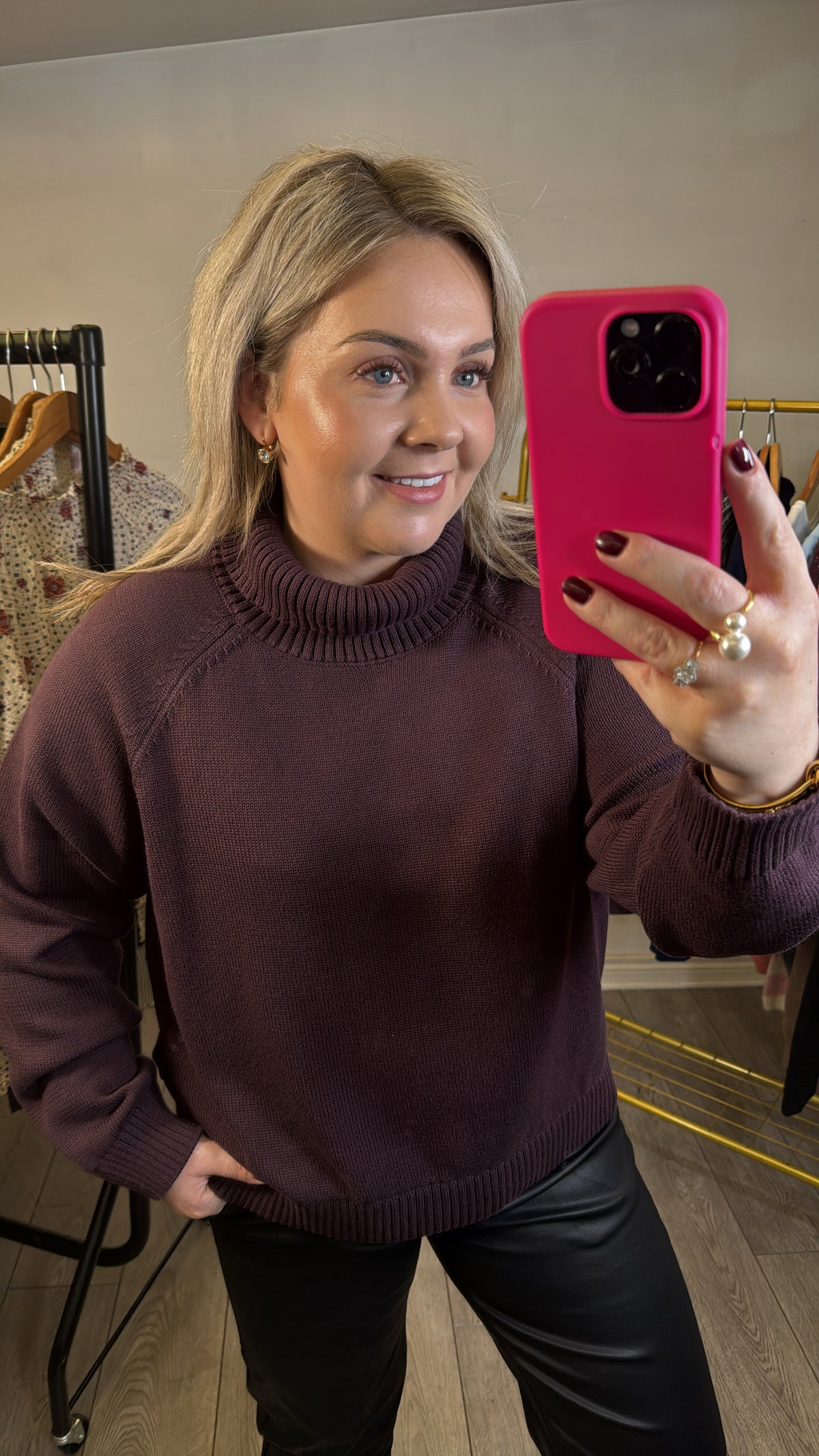 Coster Copenhagen Bordeaux Cowl Neck Knit