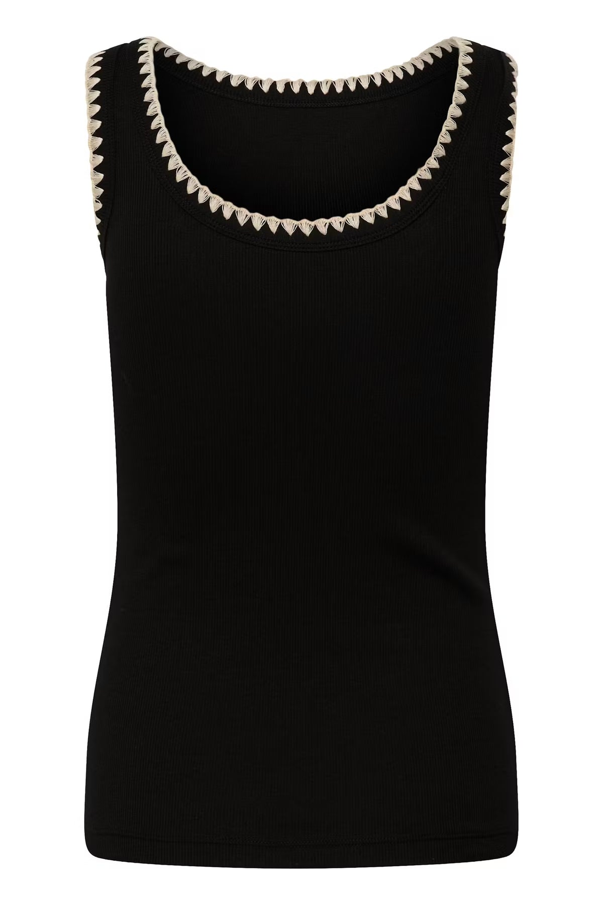 Kaffe Kacarna Black Crocheted Edge Cami Top
