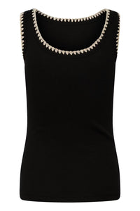 Kaffe Kacarna Black Crocheted Edge Cami Top