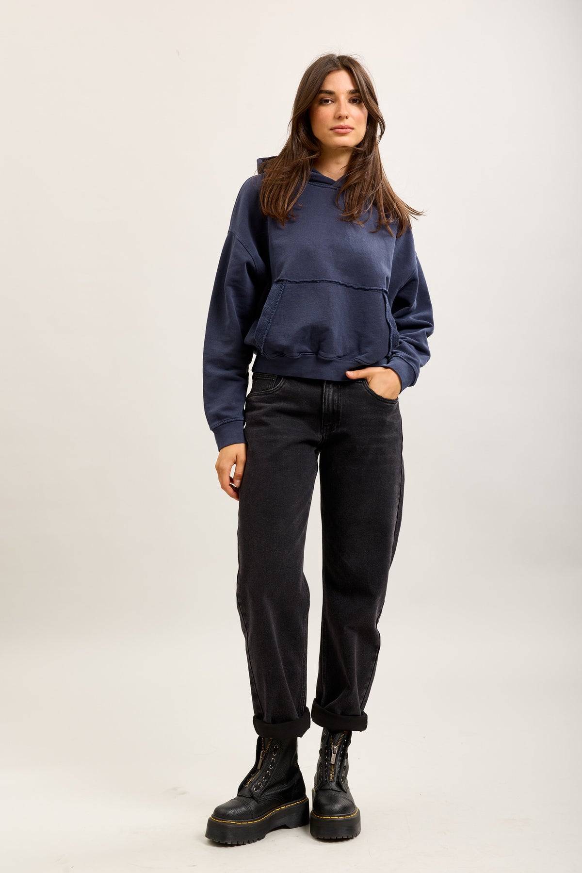 Toxik Highwaisted Barrel Leg Black Denim Jeans