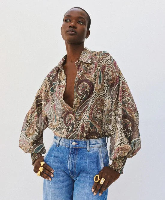 Access Fashion Paisley Print Oversized Shirt, 64-7053