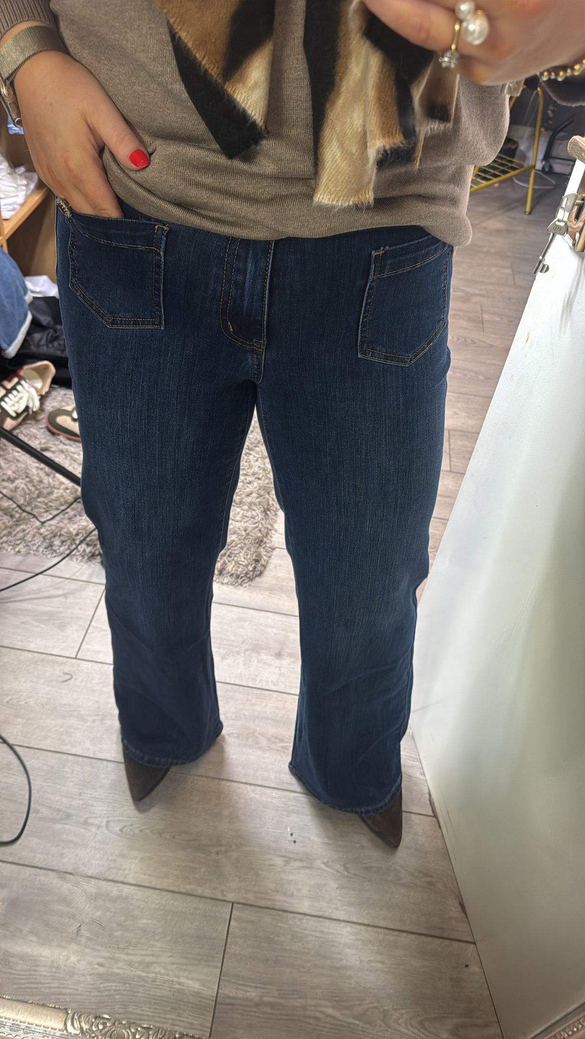 Toxik Highwaisted Denim Wide Leg Flared Jeans