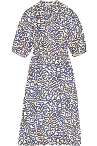 Garcia Summer Cobalt Abstract Printed Midi Dress