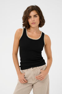 Kaffe Kacarna Black Crocheted Edge Cami Top