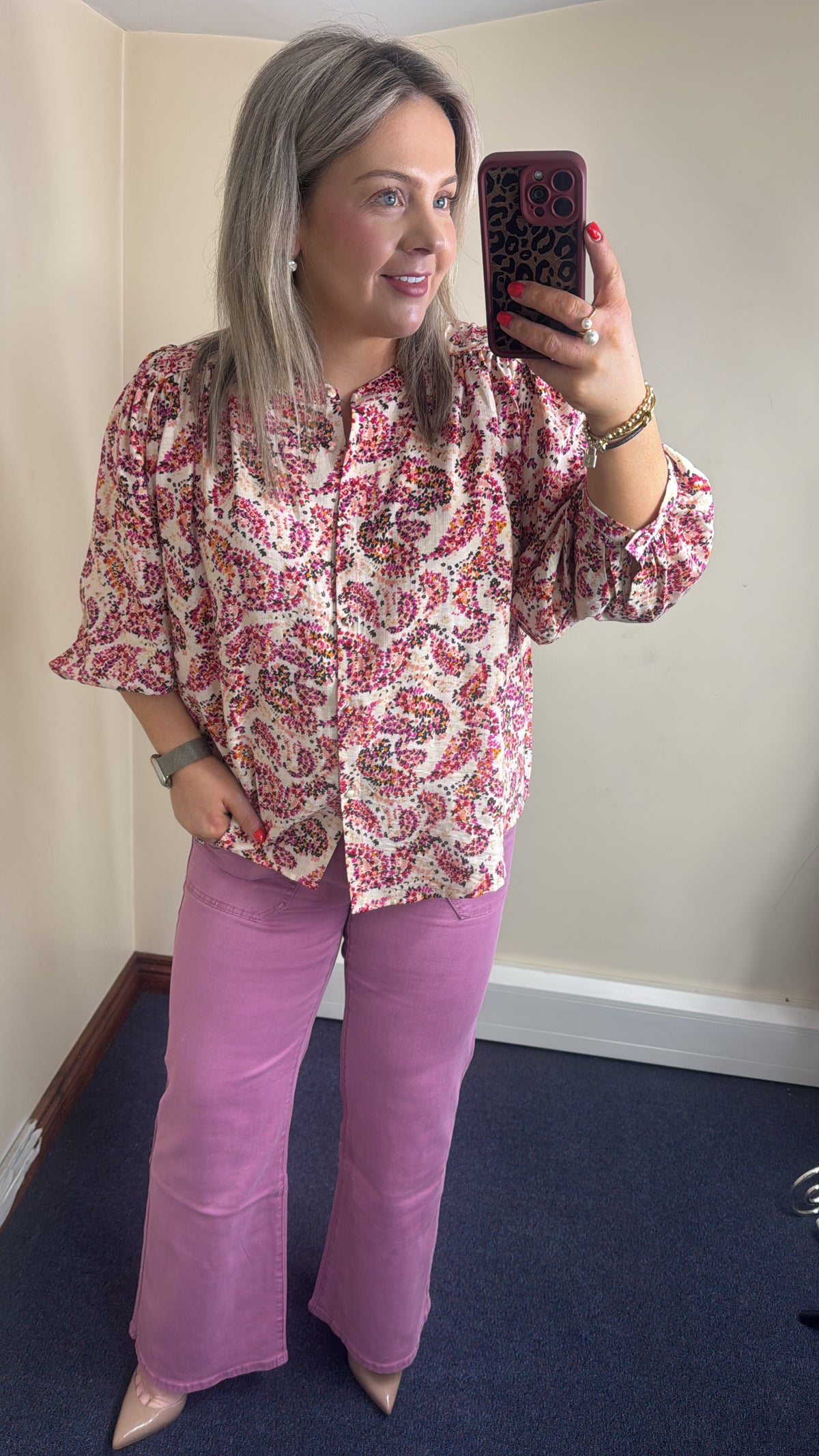 Toxik Highwaisted Candy Pink Wide Leg Culotte Jeans