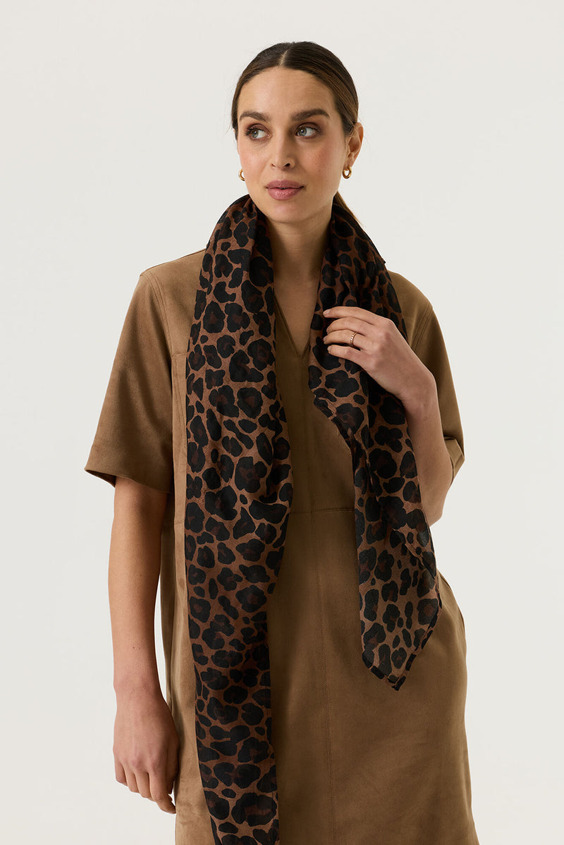 Garcia Hazel Bloom Leopard Print Scarf