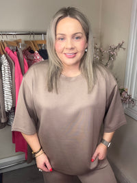 Fransa FrAurora Taupe Modal Oversized T-Shirt, 20615492