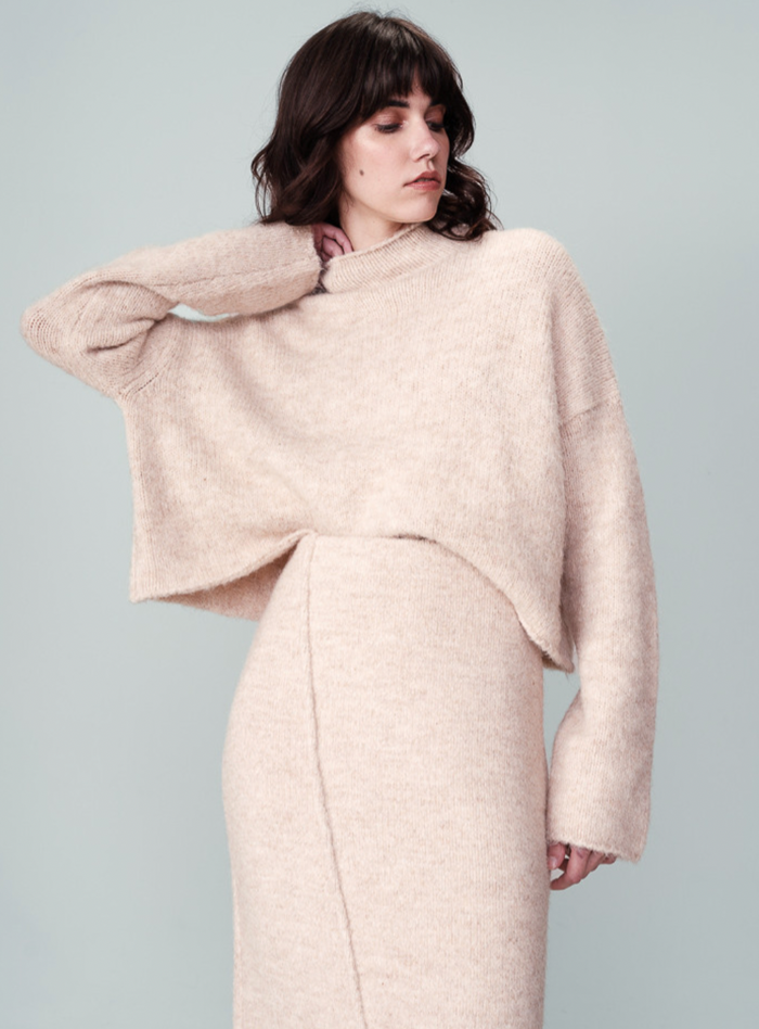 Grace & Mila Nassim Beige Knitted Jumper 